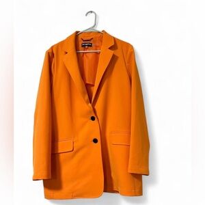 Karl Lagerfeld Bold Orange Suit Jacket